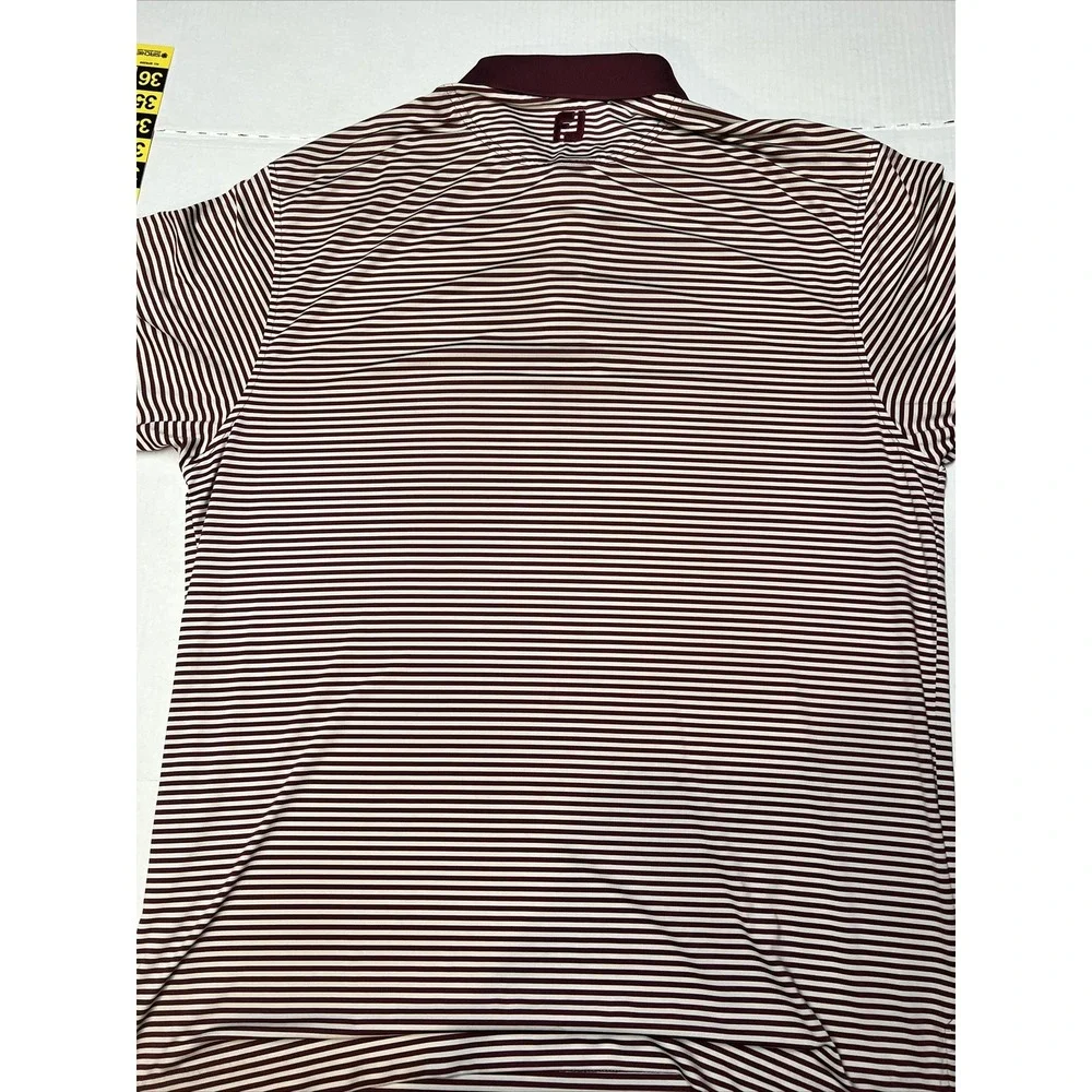 Footjoy Golf Polo Shirt Men's Large Richland  Embroidered Sleeve Striped - Picture 14 of 16